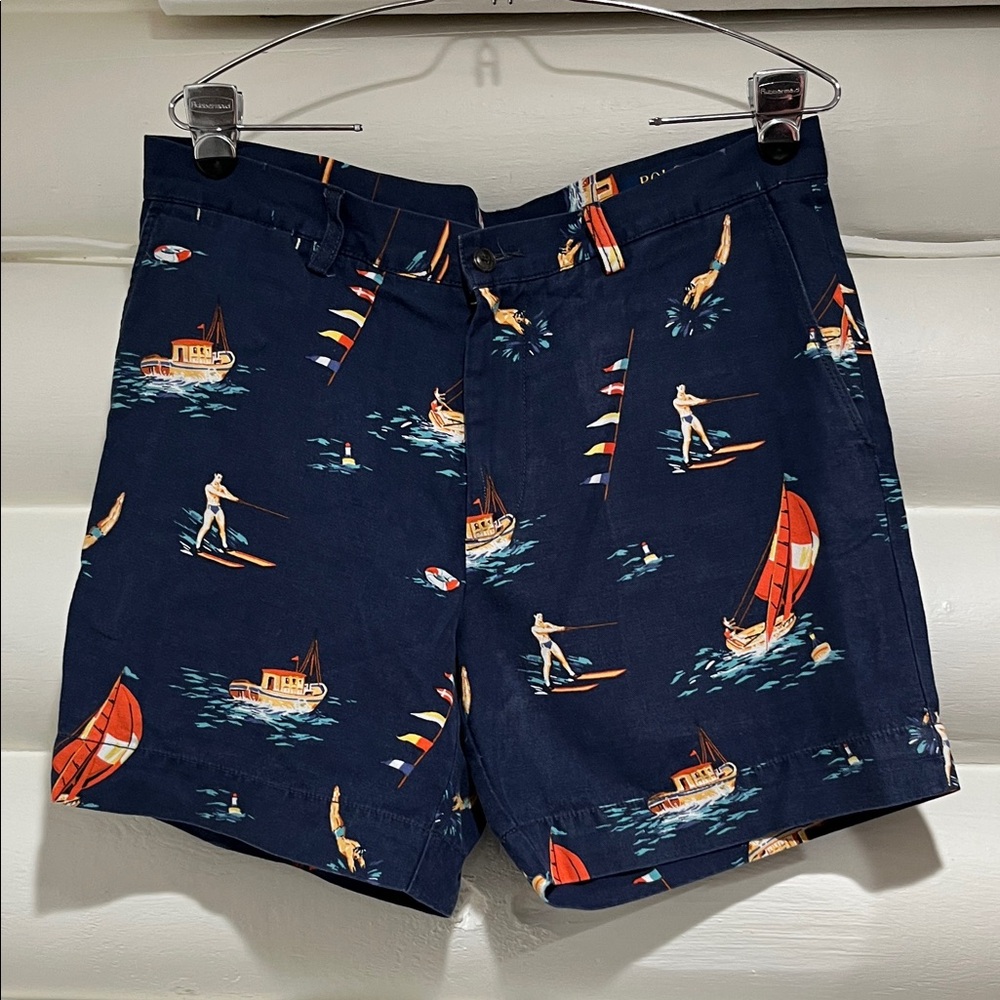 Polo Ralph Lauren Dark Blue Nautical Print Swim Shorts